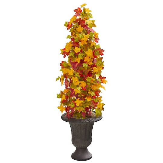 4ft. Autumn Maple Tree in Decorative Brown Urn